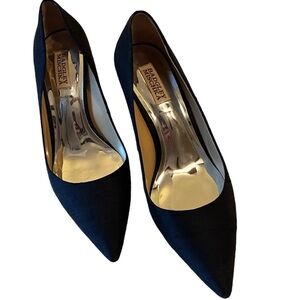 Badgley Mischka “Lana” 3” Heel - Black Silk, Sz 9.